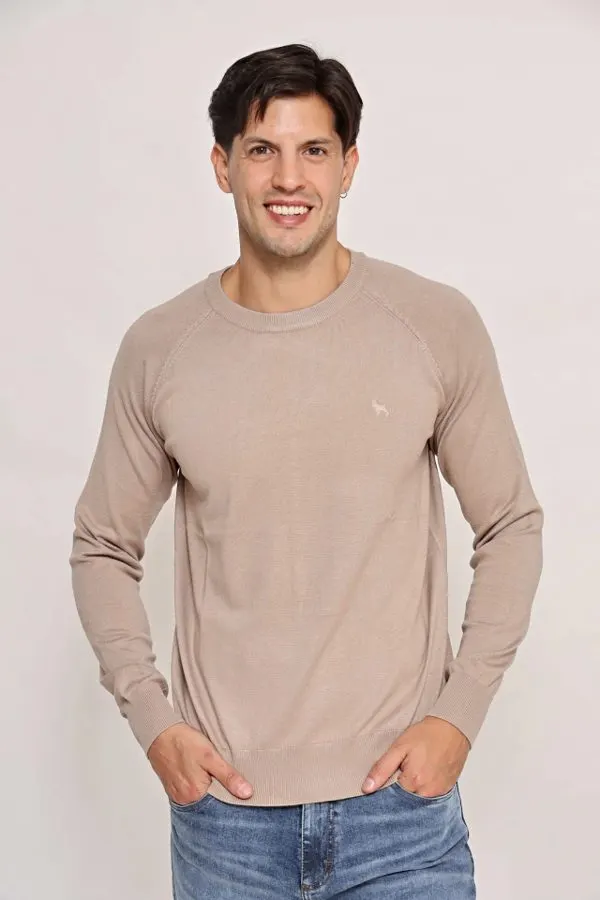 Sweater Jude cuello redondo (beige)