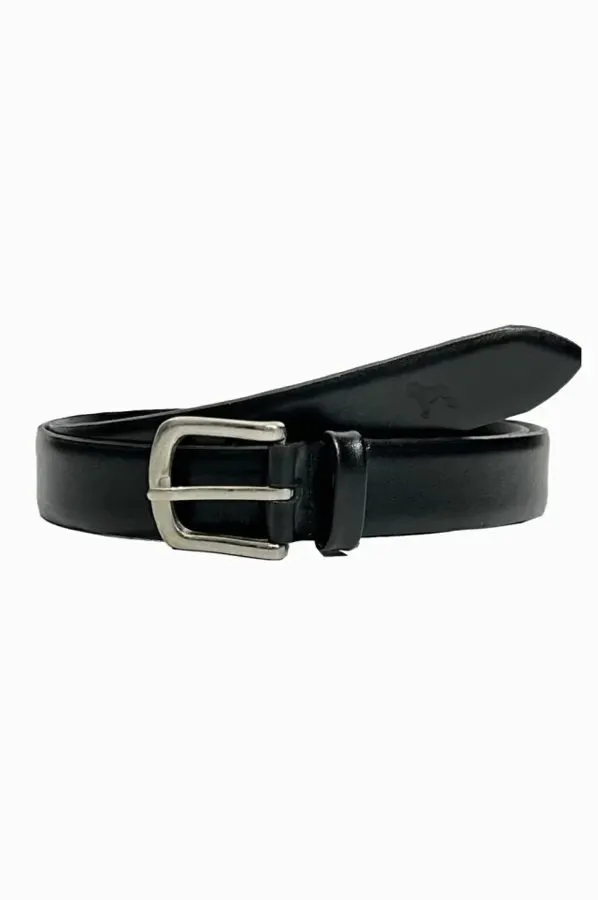 Cinturón de vestir cuero (negro)