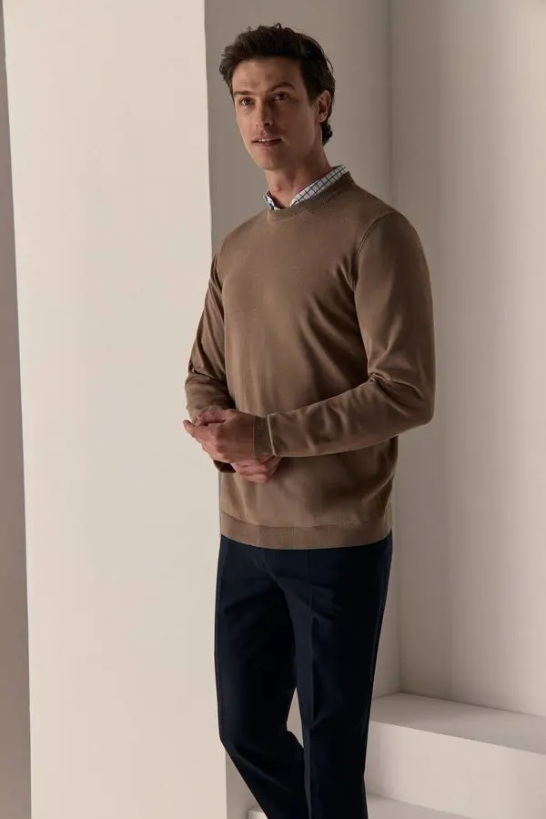 Sweater liso tostado