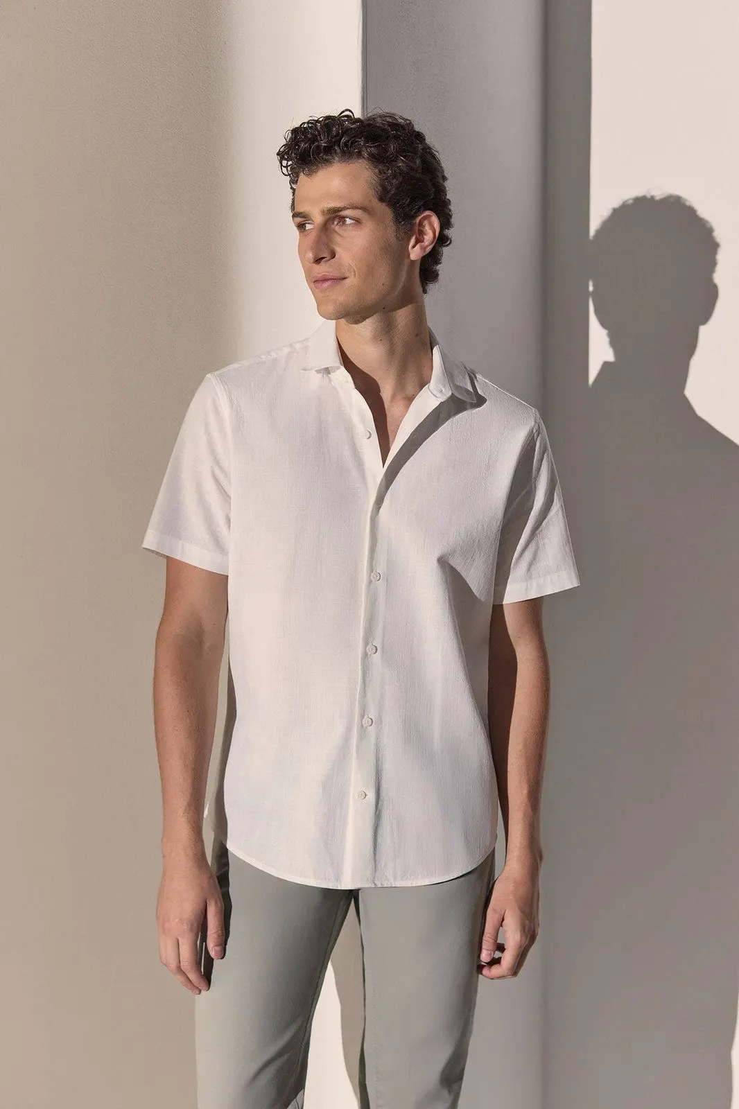 Camisa lisa blanca