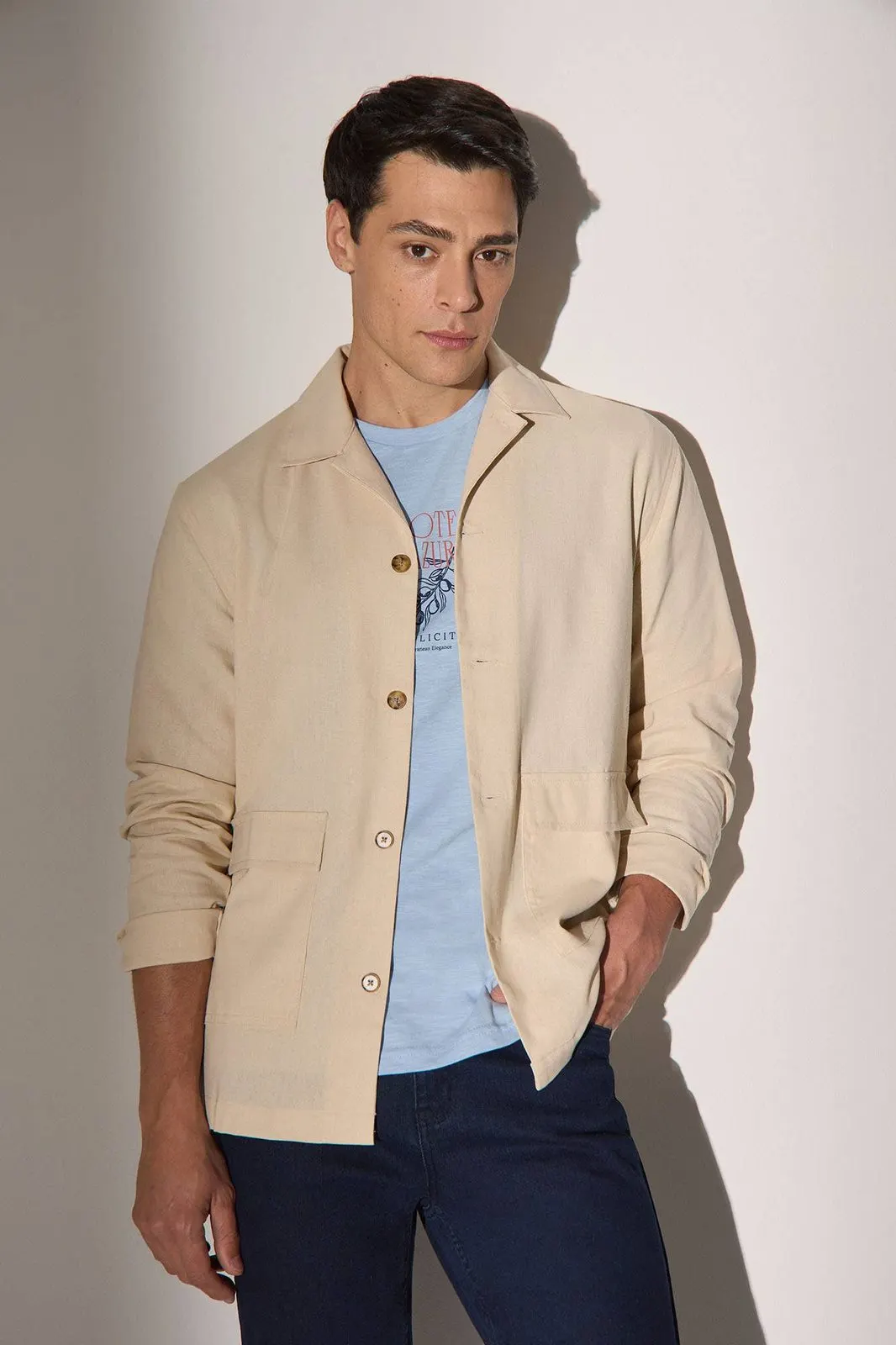 Camisaco lino (beige)