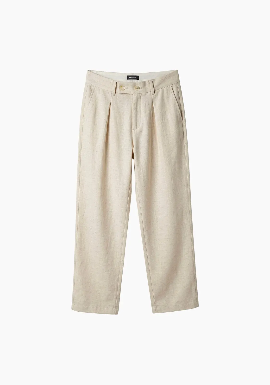 Pantalón sastrero de lino (crema)