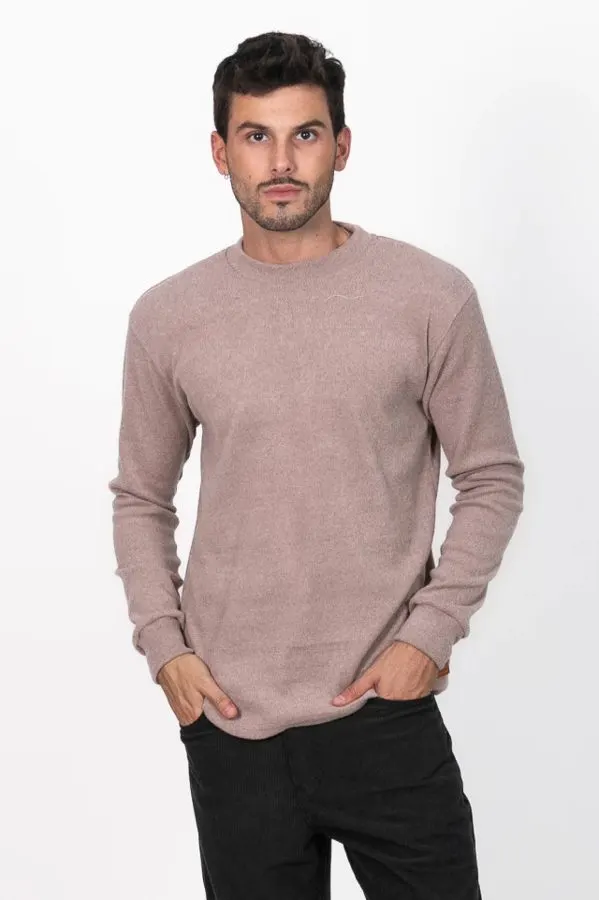 Sweater lanilla ribb melange (beige)