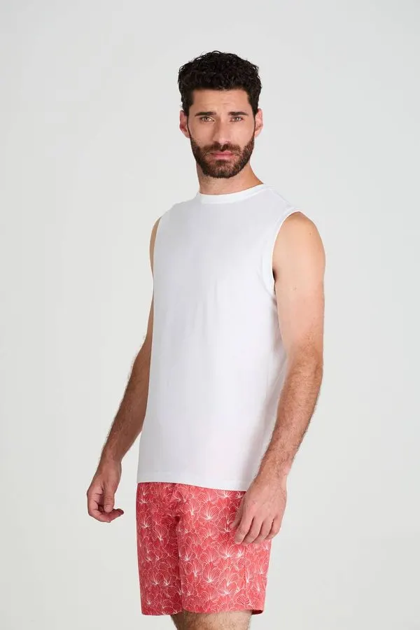 Remera musculosa jersey lisa (blanca)