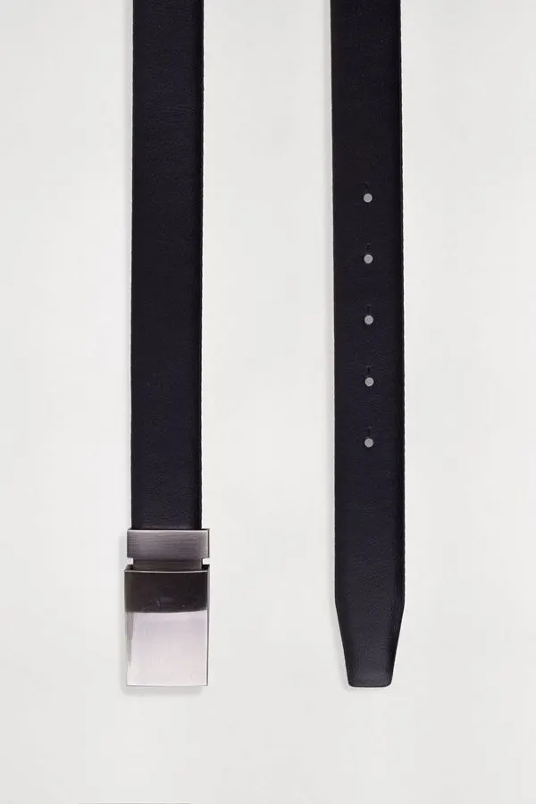 Cinturón de vestir liso (negro)