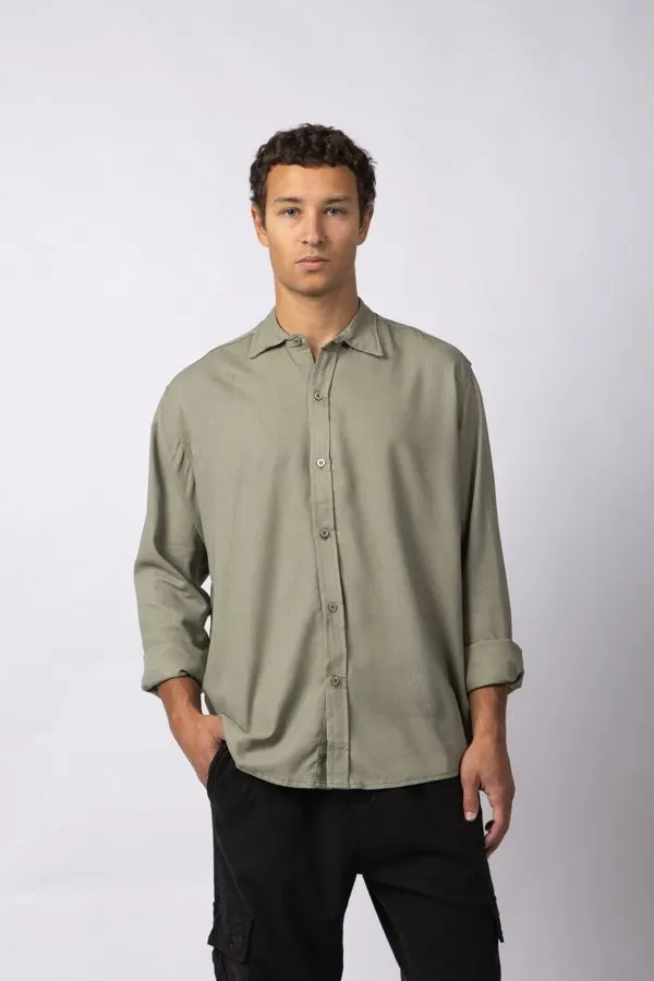 Camisa lino Raze militar