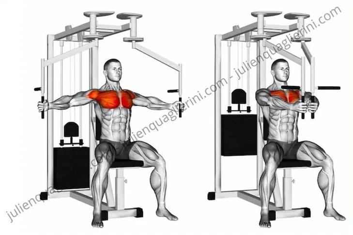 Butterfly chest machine