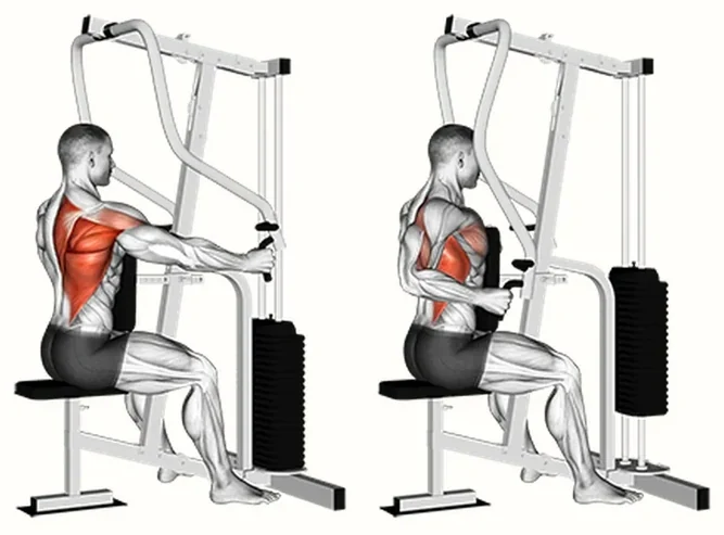 One-arm seated cable row machine