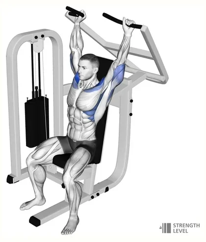 Seated shoulder press machine