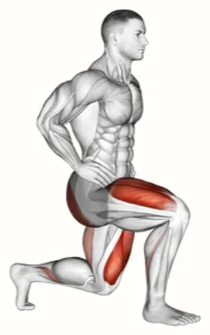 Walking lunge exercise